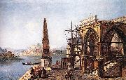 MARIESCHI, Michele Imaginative View with Obelisk  s oil painting artist